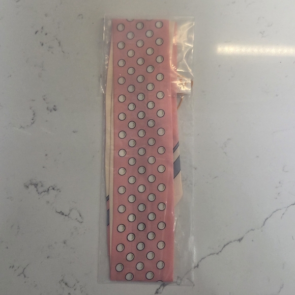 Elegant Pink Peach Polka Dot Scarf - Picture 2 of 3